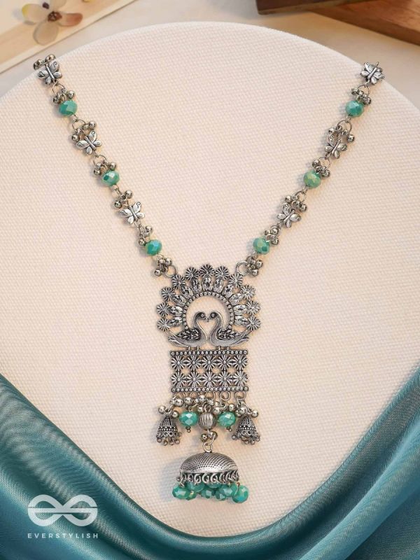 The Celestial Flutters - Statement Oxidised Neckpiece