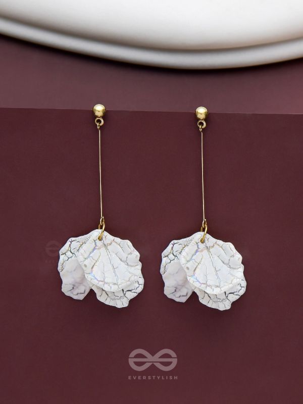 The Snow Petals- Acrylic Earrings 