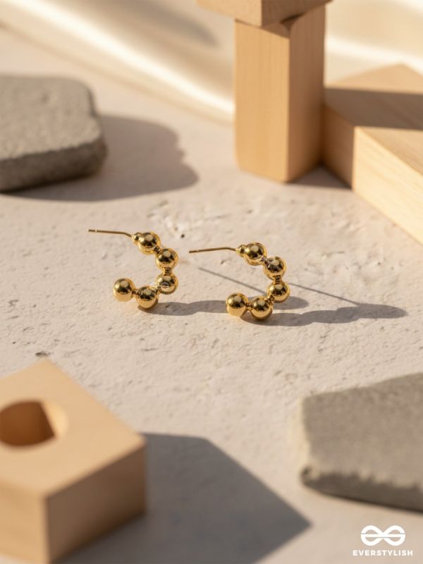 Spell Beads - Classy  Golden  Earrings  