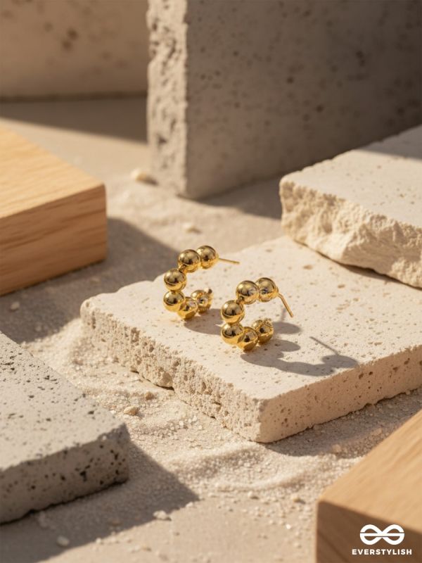 Spell Beads - Classy  Golden  Earrings  