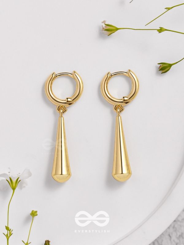 Sunny Drops - Golden Casual Earrings