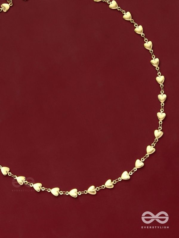 Enchanted Lover - Golden Necklace With Anti-Tarnish Coating