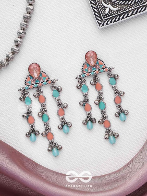 The Umbrella Sprinkles- Enamelled Oxidised Earrings