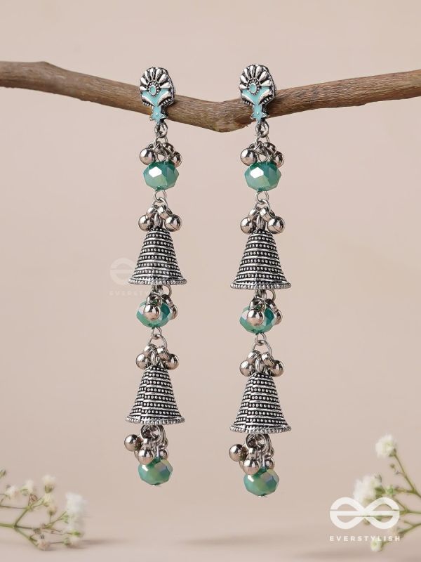 The Marine Carillons - Enamelled Oxidised Earrings