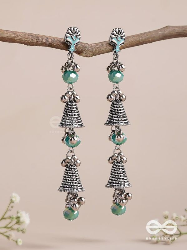 The Marine Carillons - Enamelled Oxidised Earrings