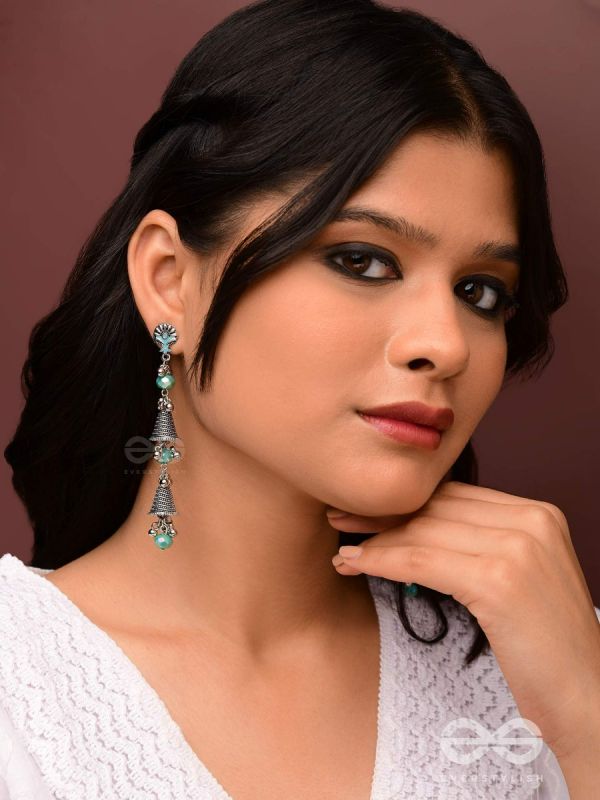 The Marine Carillons - Enamelled Oxidised Earrings