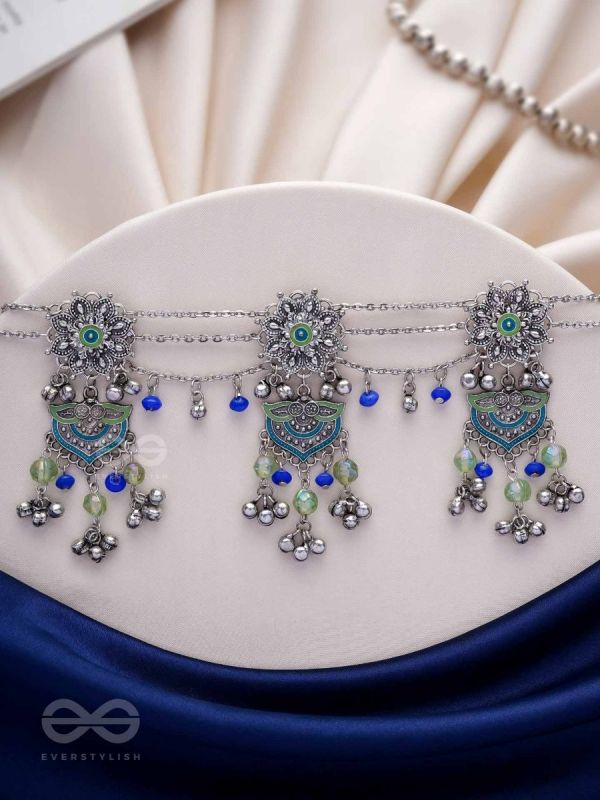 The Trinity Tales - Enamelled Oxidised Neckpiece