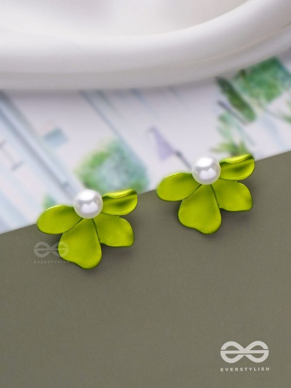 Spring Blossoms - Floral Pearl Earrings