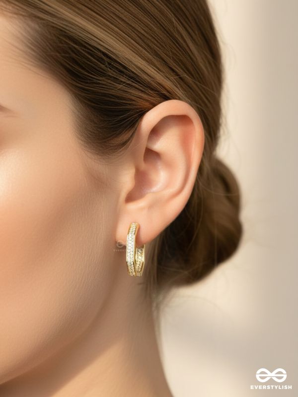 DAZZLE ME – 18K GOLD PLATED ANTI-TARNISH EARRINGS WITH CUBIC ZIRCONIA STONES