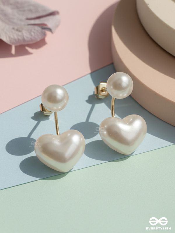 Heart's Whisper- Charming pearl ear Jacket