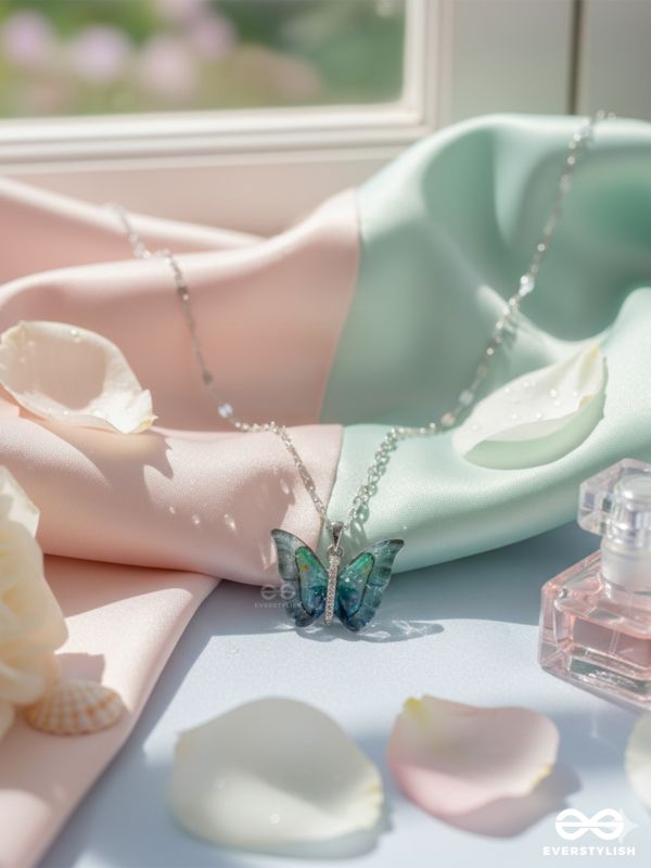 Ethereal Wings - Crystal Butterfly Necklace