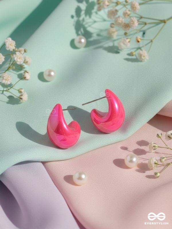 PINK GLOSS GLAZE- BOLD, GLOSSY, AND FUNKY STATEMENT STUDS
