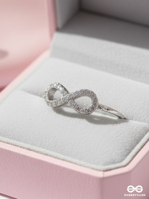 INFINITE LUSTRE- DAINTY AND ELEGANT INFINITY BAND WITH CZ STONES