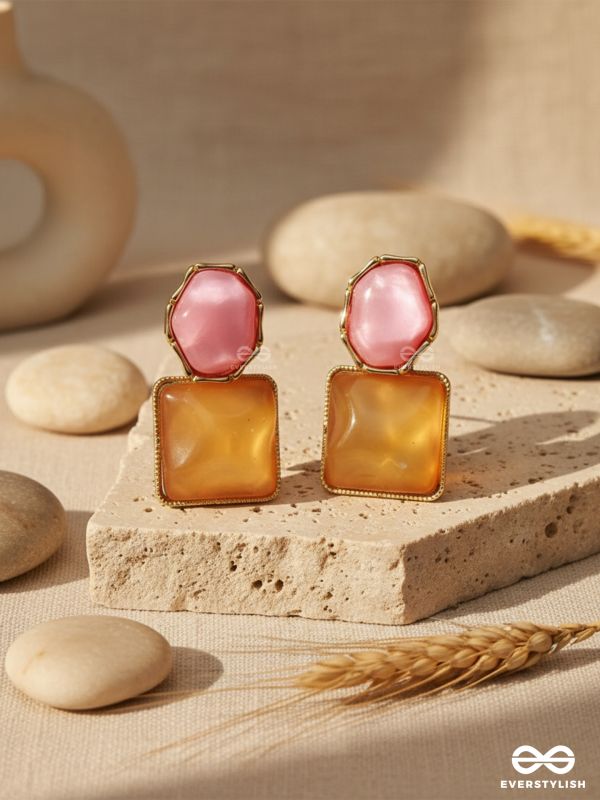  SUNSET POP-  MODERN GEOMETRIC DROPS IN WARM HUES