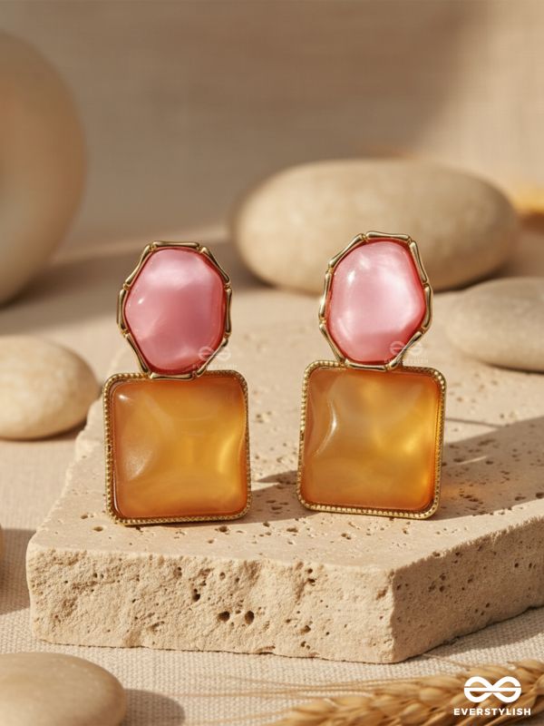  SUNSET POP-  MODERN GEOMETRIC DROPS IN WARM HUES