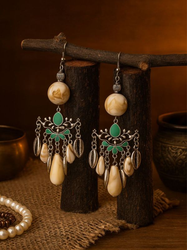 DESERT DREAM  –  OXIDISED BOHEMIAN DANGLERS