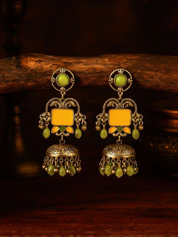 HARVEST GLOW - ETHNIC OXIDISED EARRING