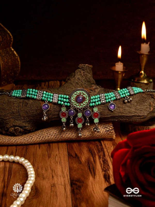 BOHO BEAT - MULTI-CHARM ENAMELLED CHOKER