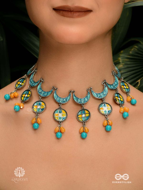 MOHRA MOODS - VIBRANT TURQUOISE CHOKER 