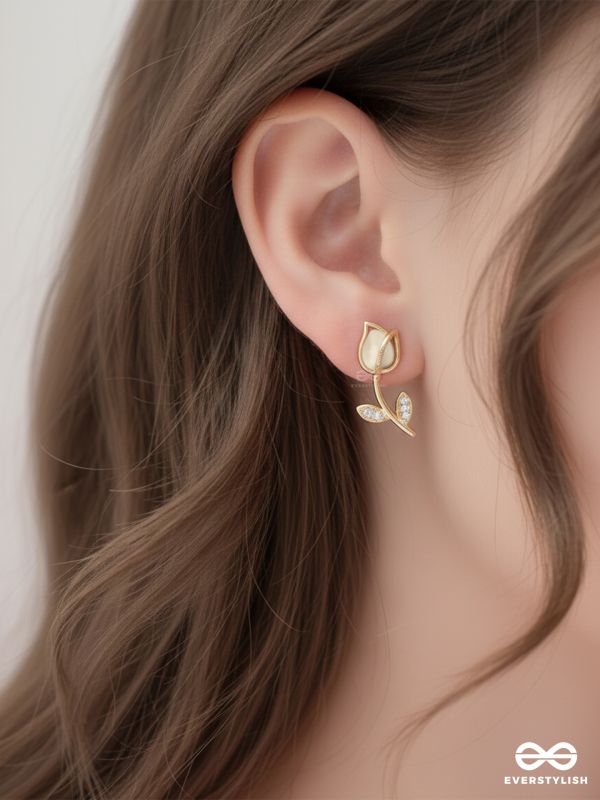 ROSE TWIG – MINIMAL GOLD ROSE STEM DESIGN