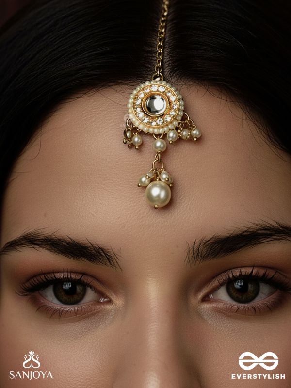 SUMUKHIKA – SWEET EXPRESSION – GOLD  DROP MAANGTIKA WITH PEARL ENDS