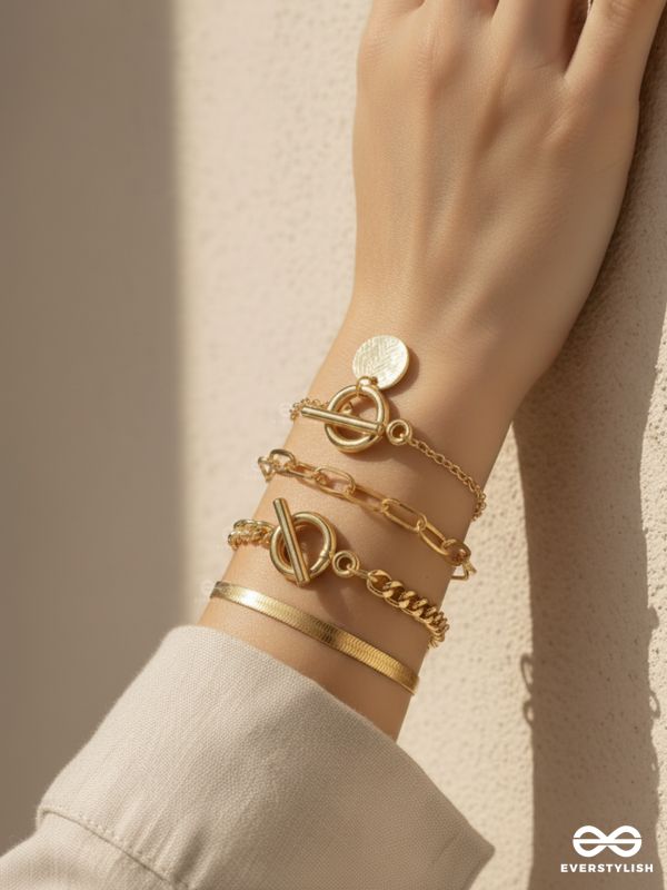THE STACK STORY – EVERYDAY WEAR STACKABLE GOLDEN BRACELETS
