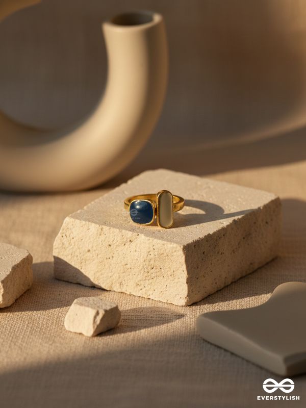 ECLIPSE – CONTRAST STONE ADJUSTABLE RING