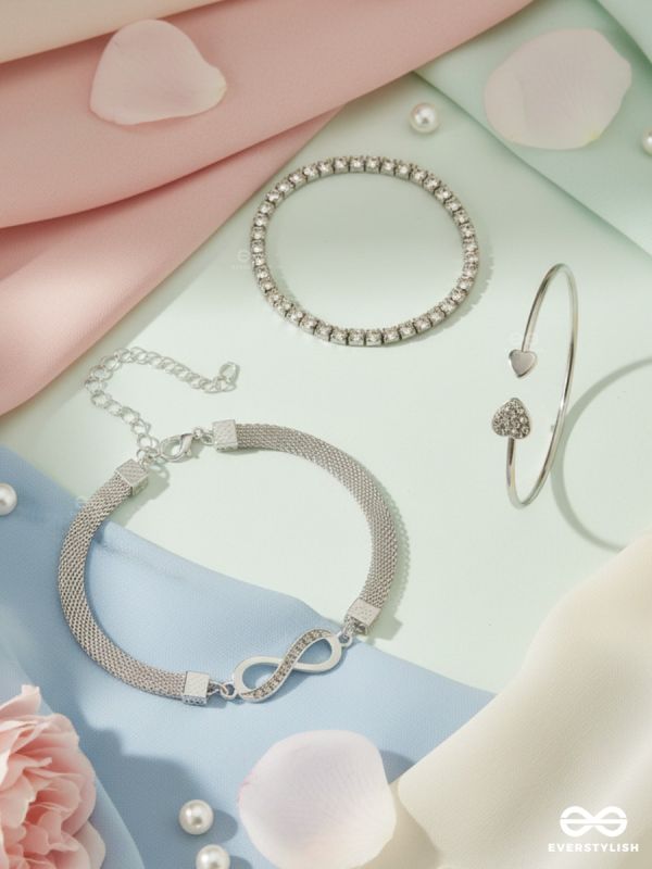 ETERNITY FORM – MODERN SILVER BRACELET SET