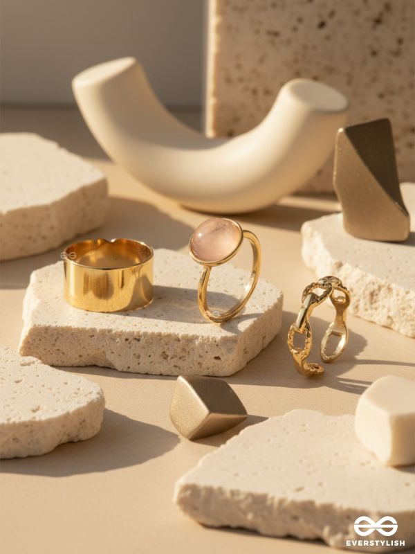 MERRY GO ROUND-  MODERN GOLDEN RING SET
