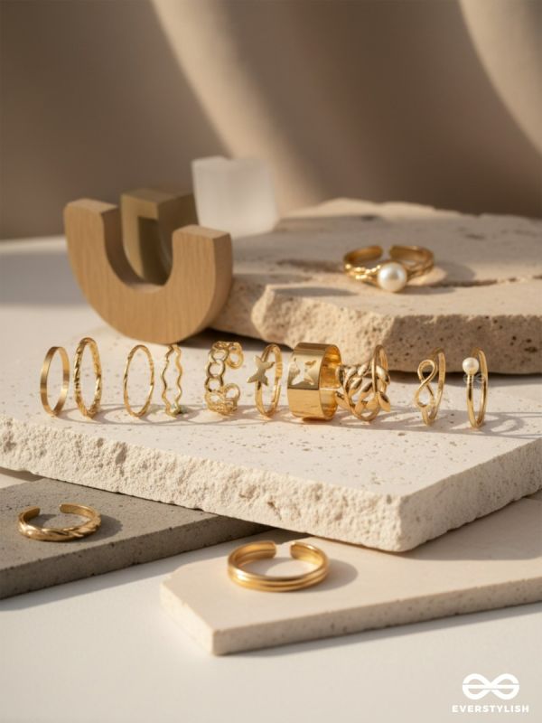 STACK SYMPHONY – BOLD & SMOOTH EVERYDAY RING SET