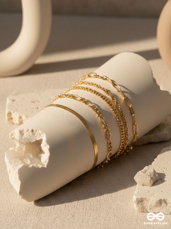 CHAINPLAY – CONTEMPORARY GOLDEN BRACELET SET