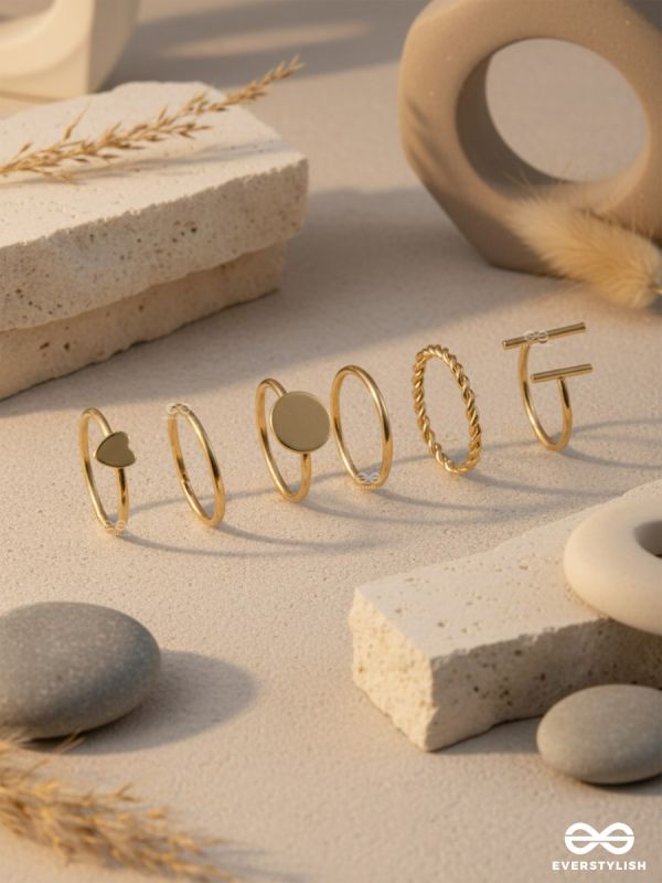 MICRO MOMENTS – DELICATE GOLD RING SET