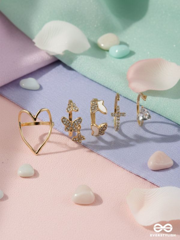 CUPID PICKS – CUTE DETAIL RING SET