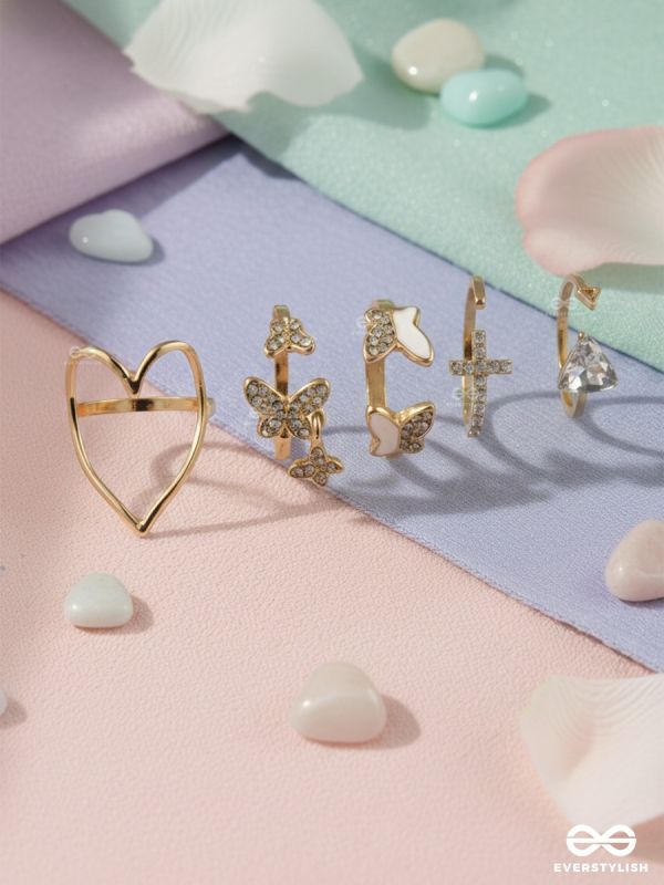 CUPID PICKS – CUTE DETAIL RING SET