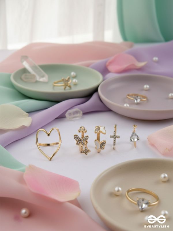 CUPID PICKS – CUTE DETAIL RING SET