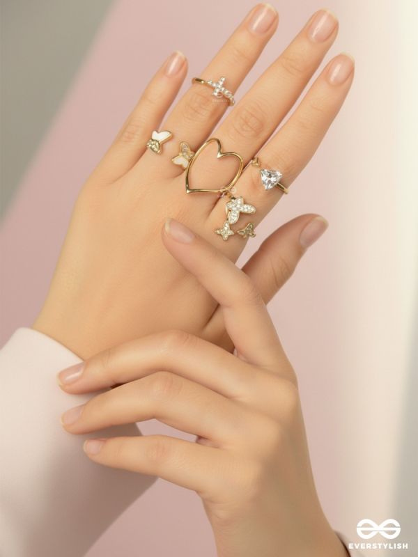 CUPID PICKS – CUTE DETAIL RING SET