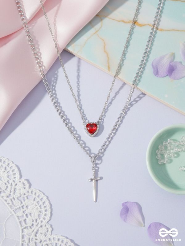 DEVOTION DROP – HEART ACCENT LAYERED CHAIN