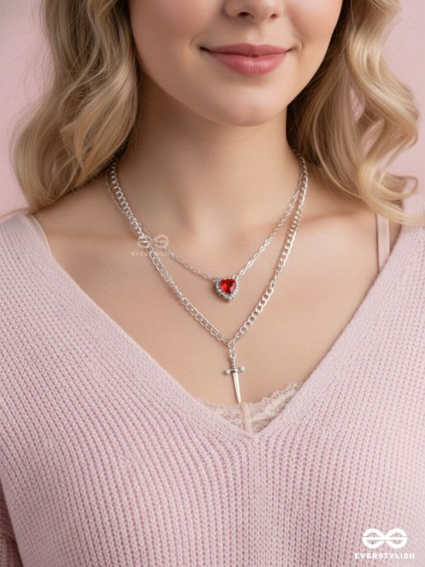 DEVOTION DROP – HEART ACCENT LAYERED CHAIN