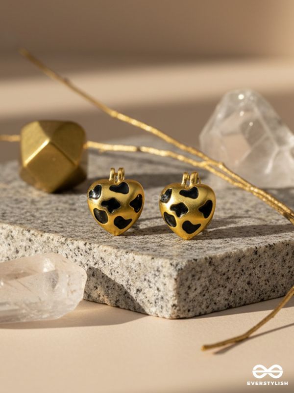 WILD AT HEART – LEOPARD HEART STUDS