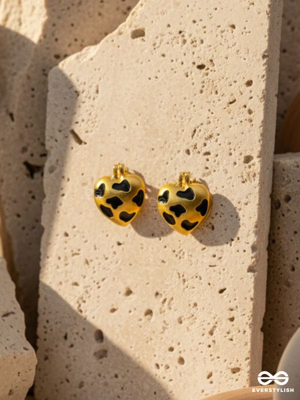 WILD AT HEART – LEOPARD HEART STUDS