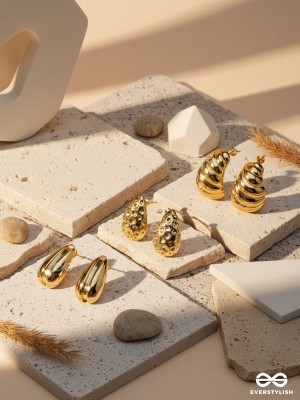 POWER DRIP – SCULPTED STUD EARRINGS