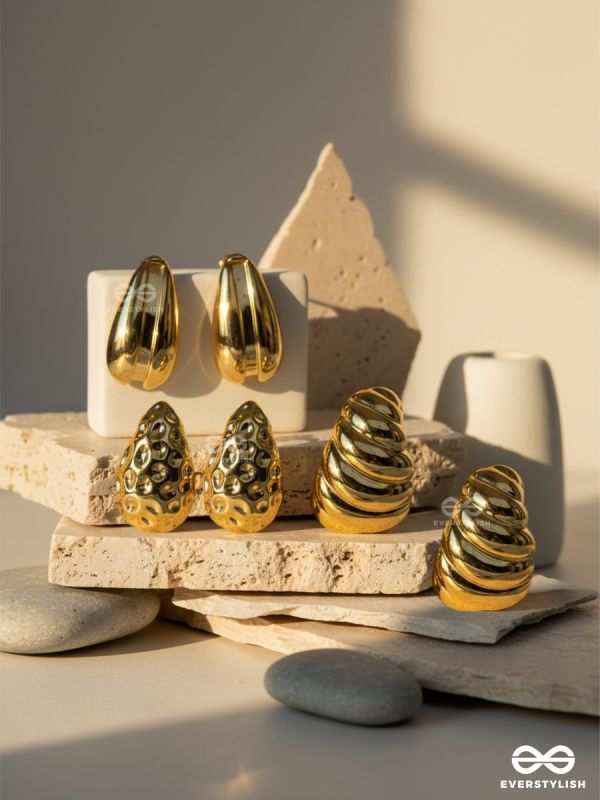 POWER DRIP – SCULPTED STUD EARRINGS