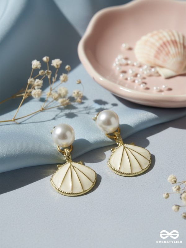 ISLA PEARL – IVORY SHELL DROP EARRINGS