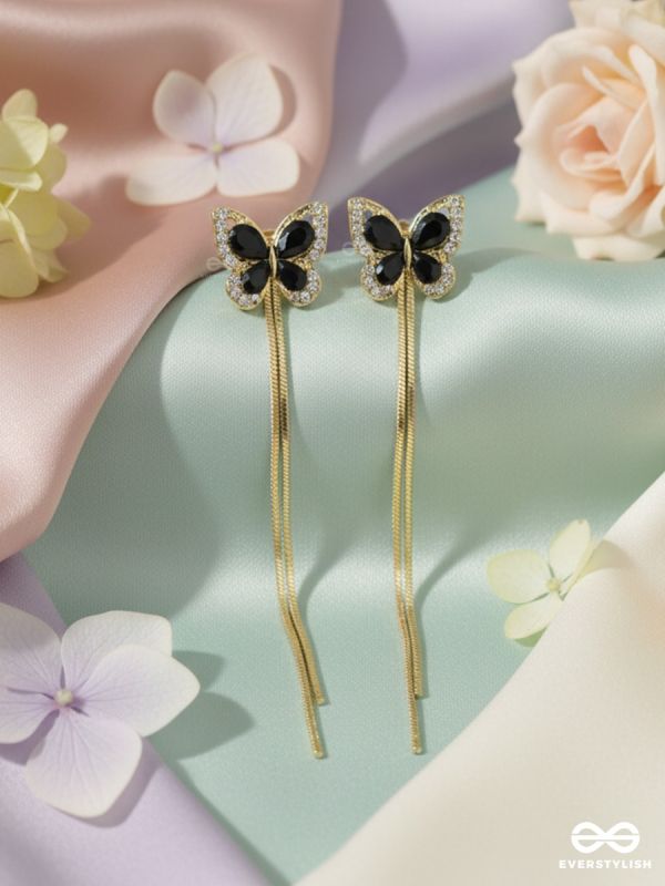NOIR BUTTERFLY – STATEMENT DANGLE EARRINGS