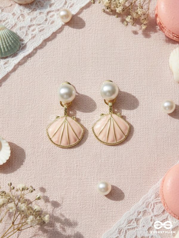 ISLA PEARL – BLUSH SHELL DROP EARRINGS