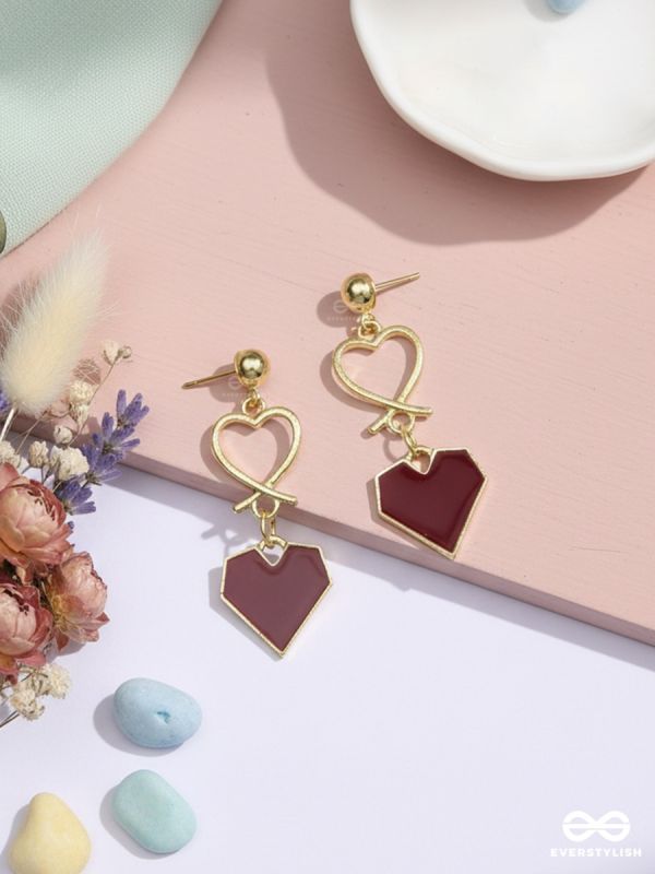 LOCKED IN LOVE – HEART DROP EARRINGS