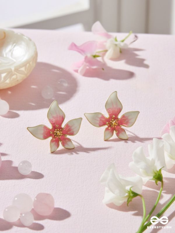 BLUSH ORCHID – FLORAL STUD EARRINGS