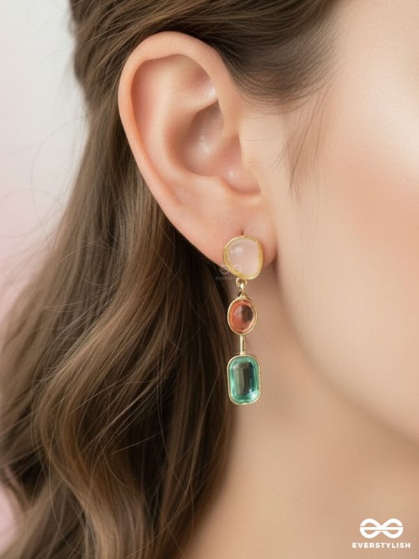 GEM CONFETTI – COLOUR STACK DROP EARRINGS