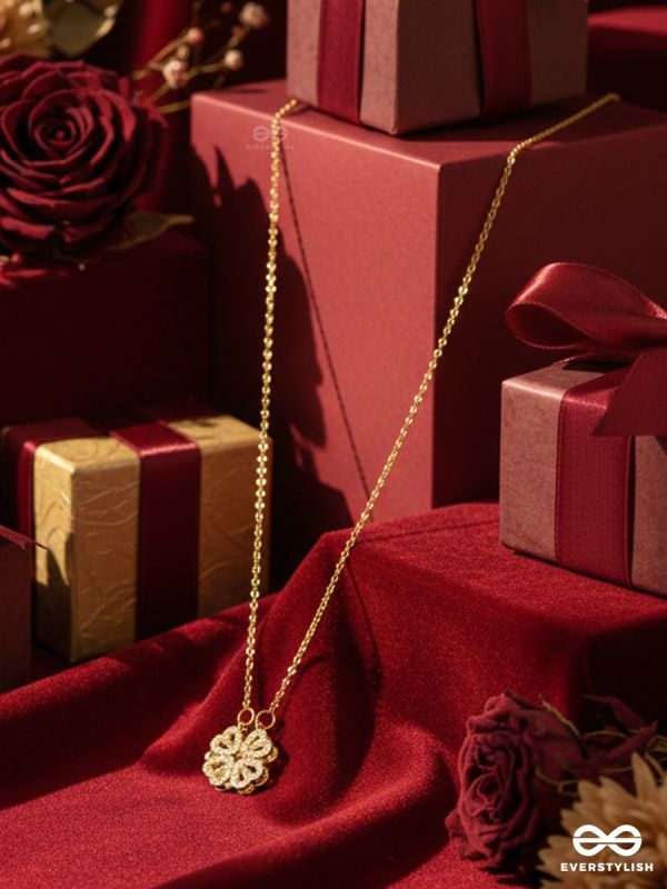 Golden Clover Aura- AUSPICIOUS CLOVER PENDANT