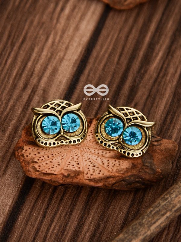 The Little Shimmery Owls - Tiny Trinket Earrings